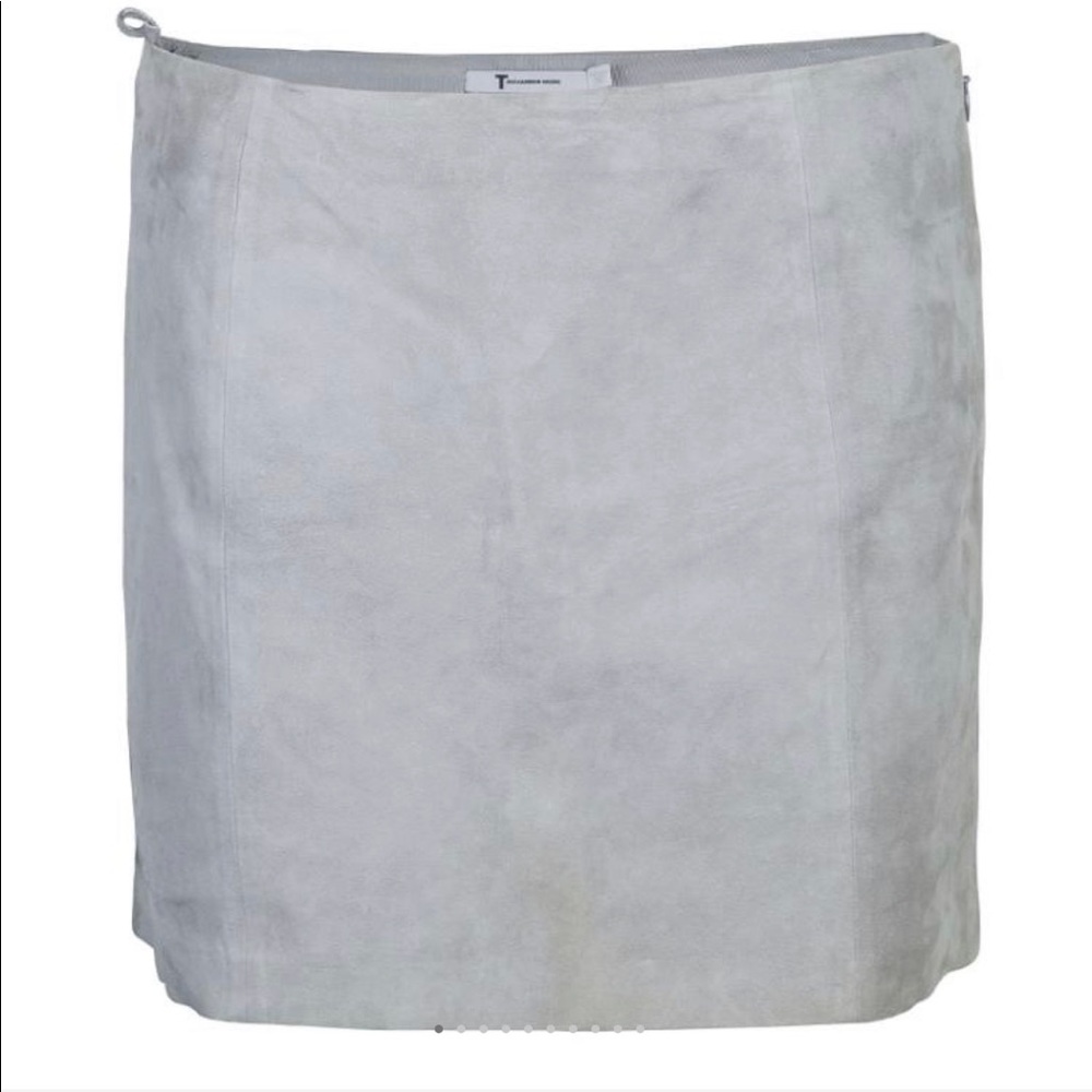 T by Alexander Wang Grey Suede Mini Skirt Size M